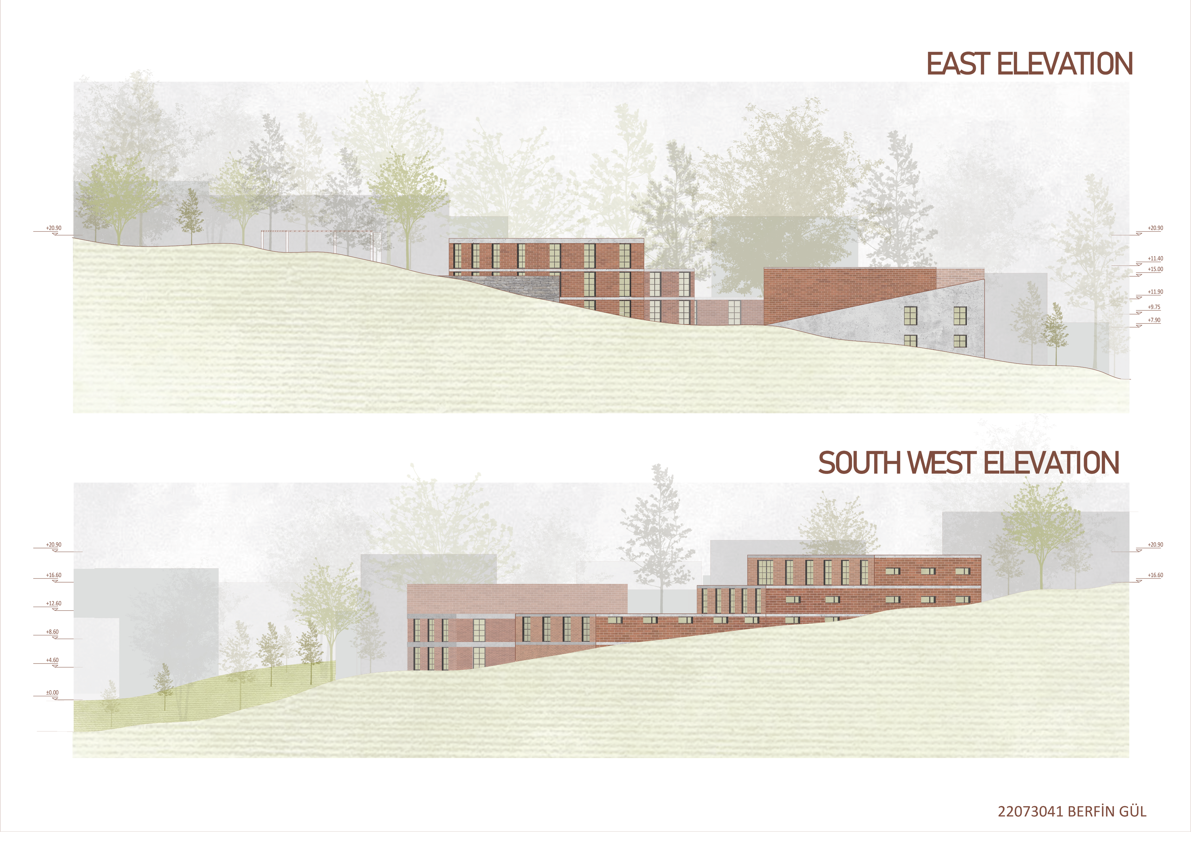 YUMAK — East & Southwest Elevations 1:200