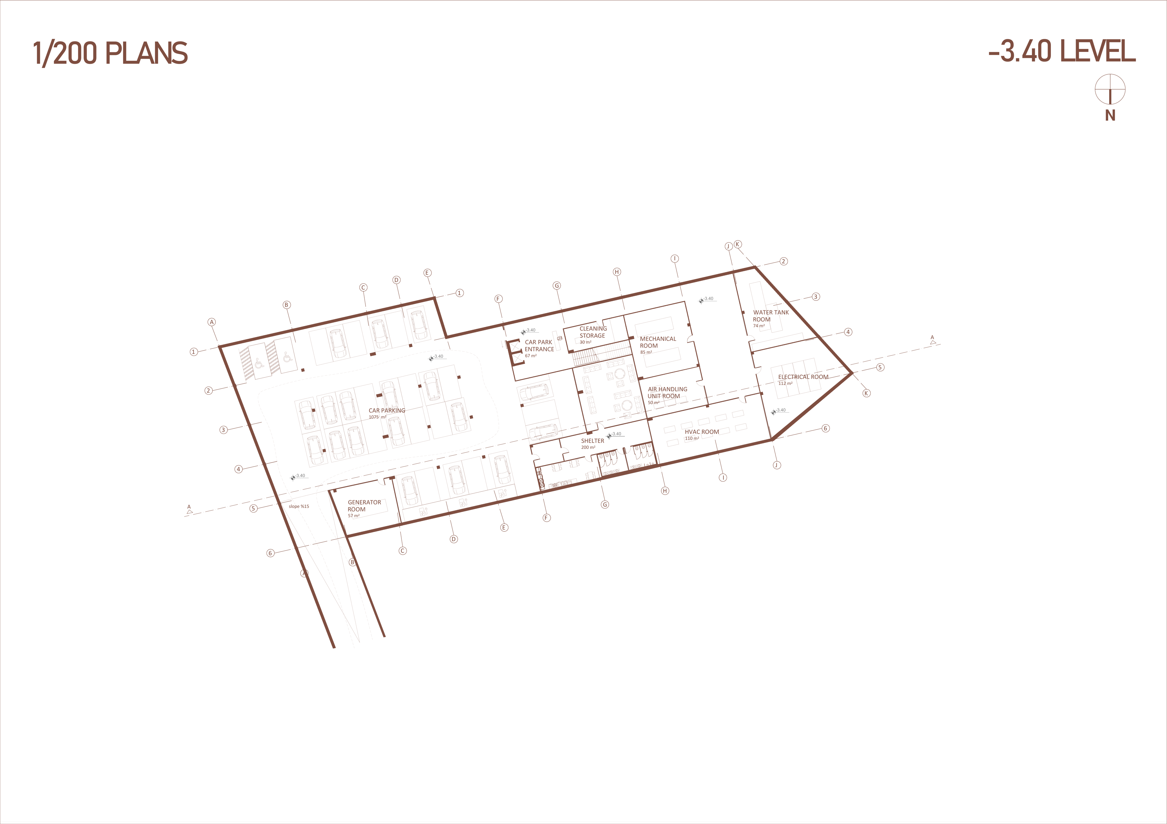 YUMAK — floor plan Level −3.40